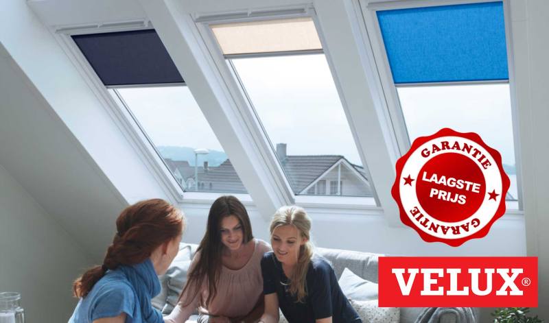 dakraam rolgordijn velux actie